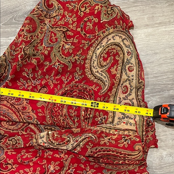 Bandolino Red Paisley Midi Dress - Picture 6 of 8